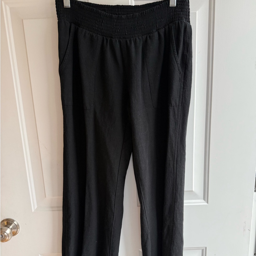 Hurley Black Smocked Waist Pull-On Pants